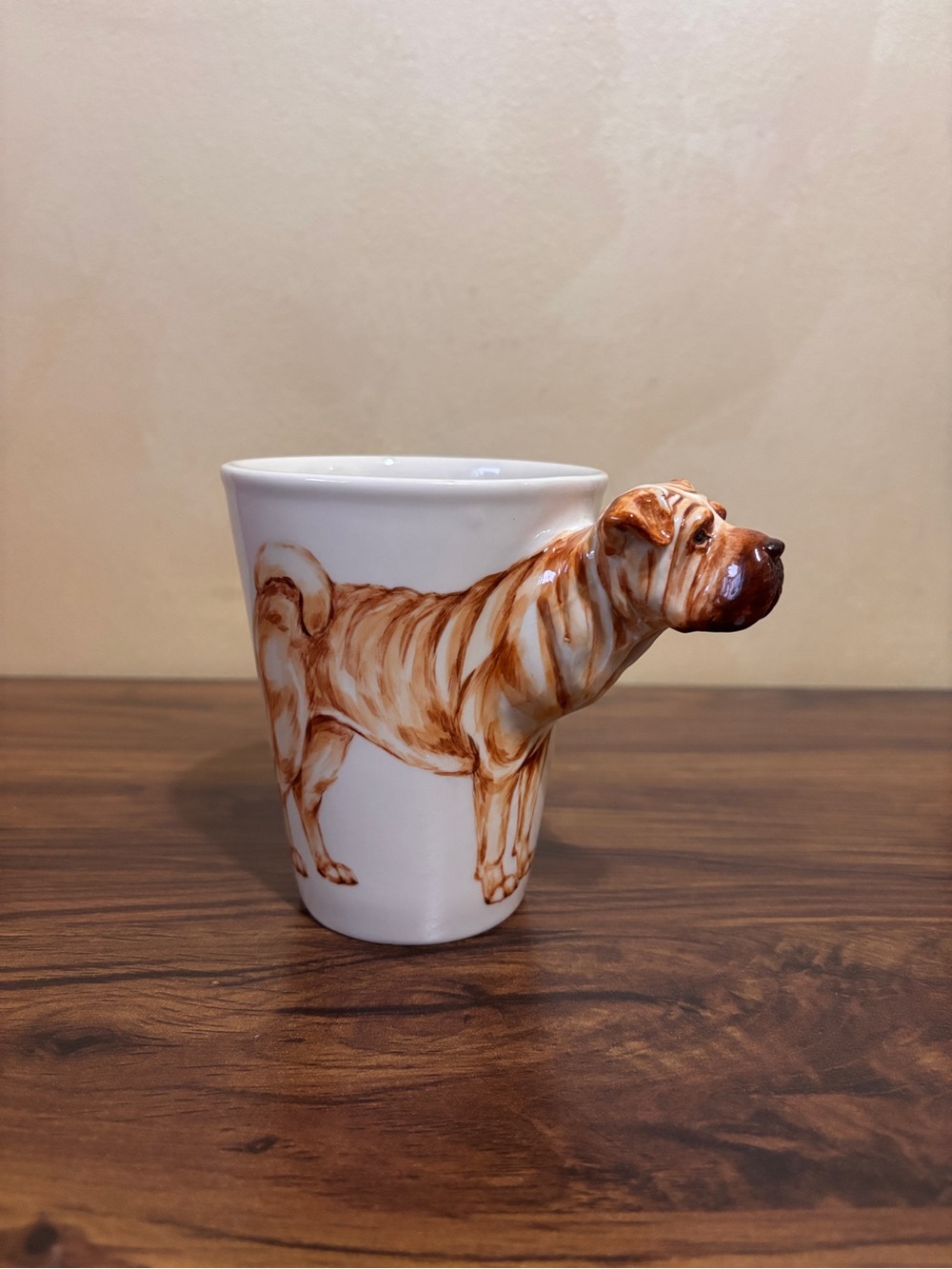 Shar Pei 3D Coffee Mug Blue Witch Handmade Ceramics